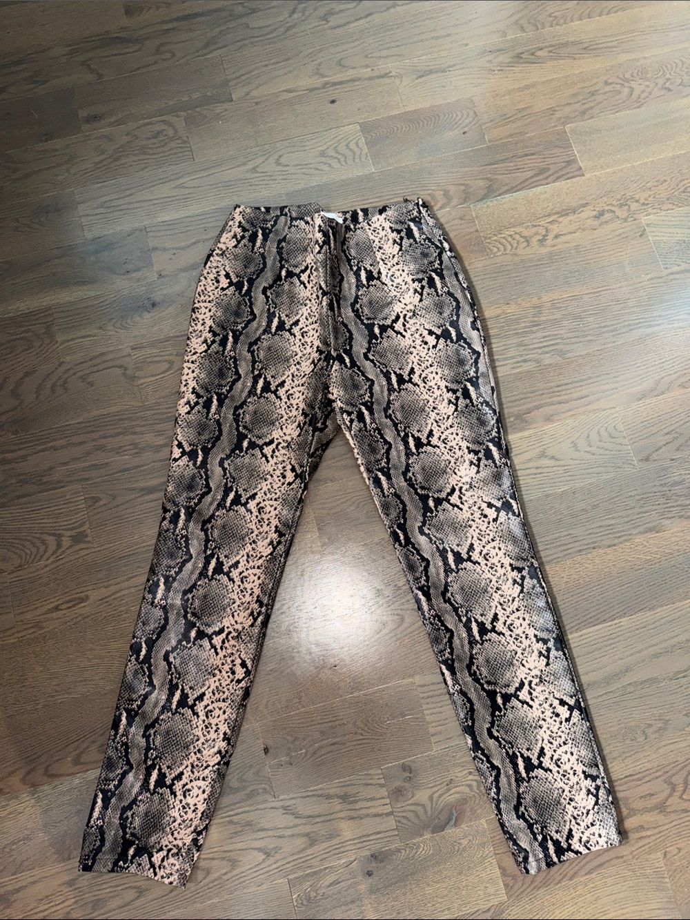 REVOLVE Snake Print Pants in Beige and Black